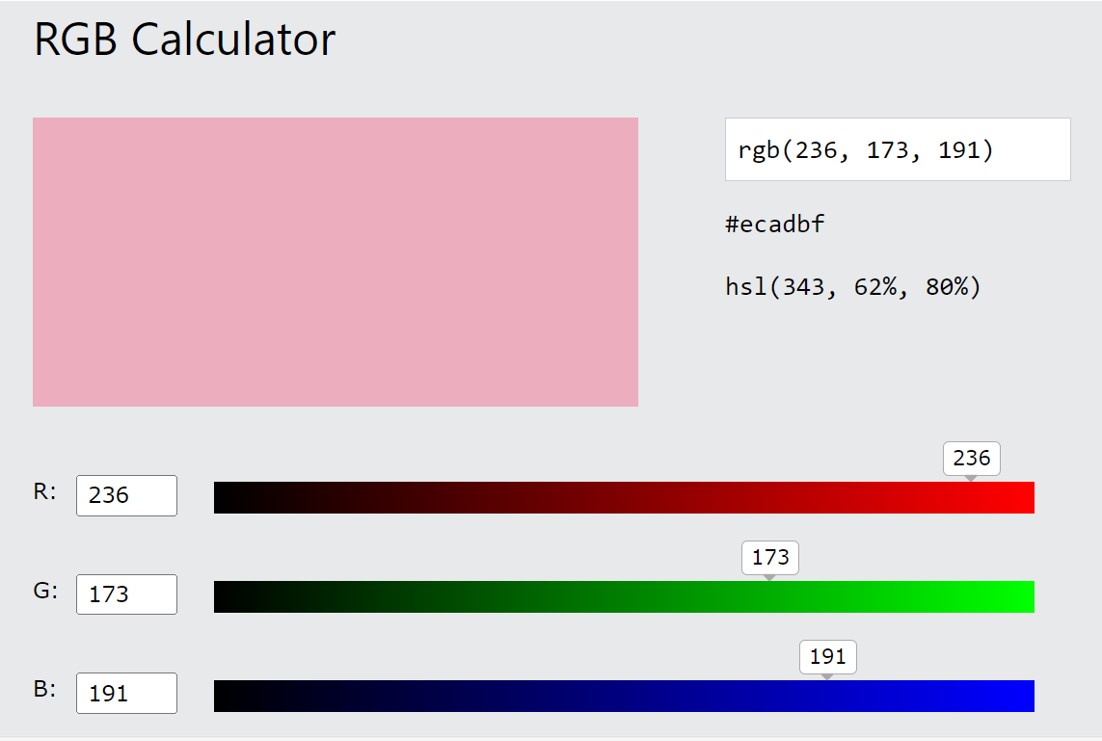 RGB color mix